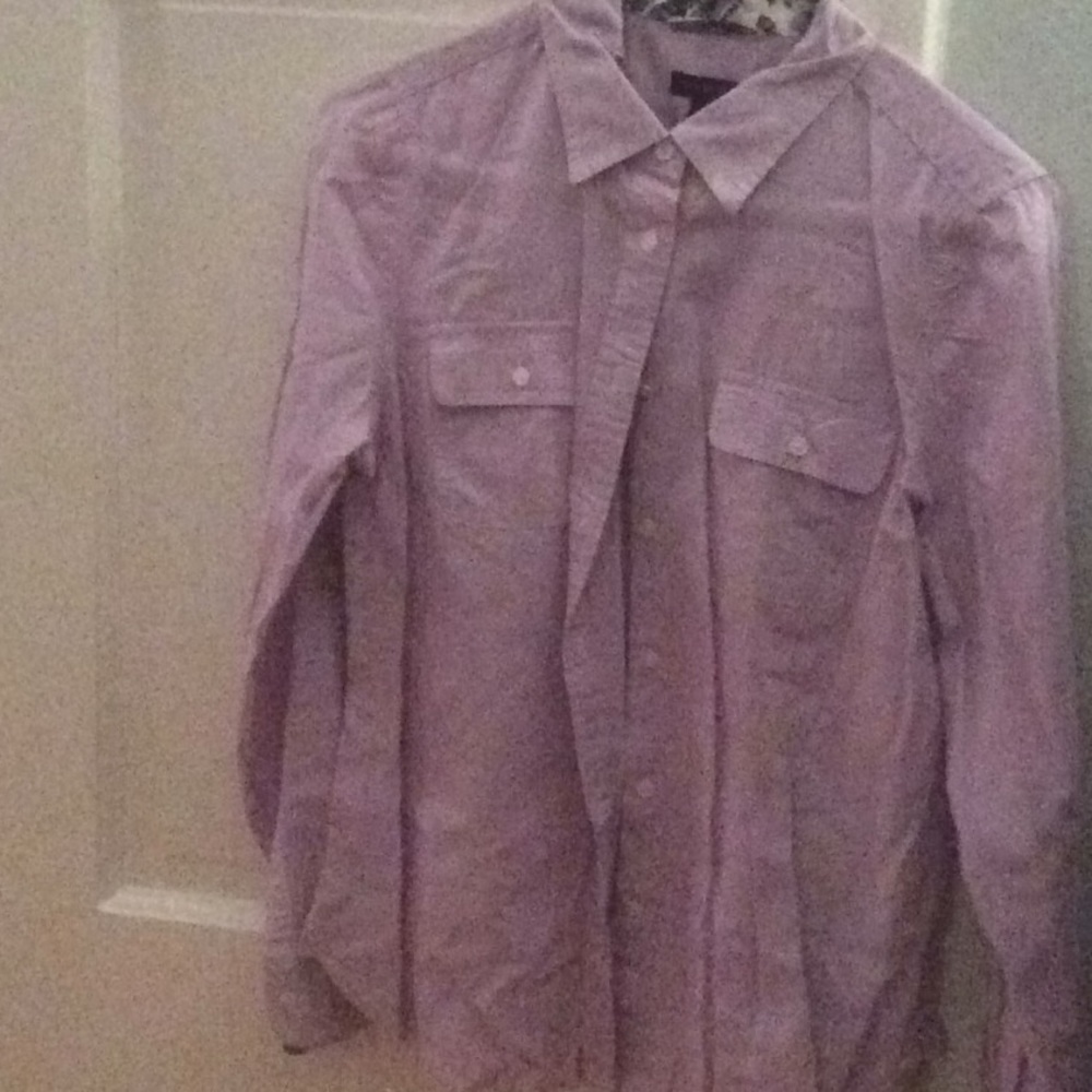Talbots lavender shirt